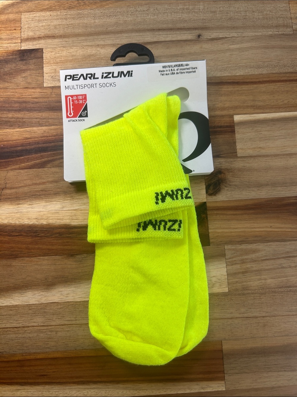Pearl Izumi Neon Yellow Men’s Multisport Athletic Socks
